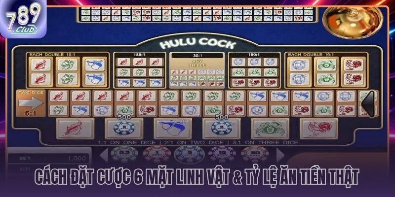 Tỷ lệ thanh toán bầu cua 789CLUB từ 1:2 đến 1:4 theo số mặt khớp