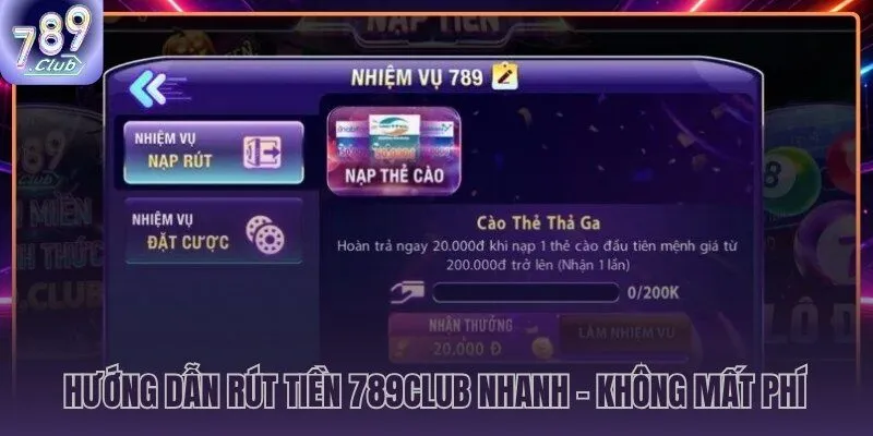 Quy trình nạp rút tiền 789CLUB tự động xử lý từng bước rõ ràng